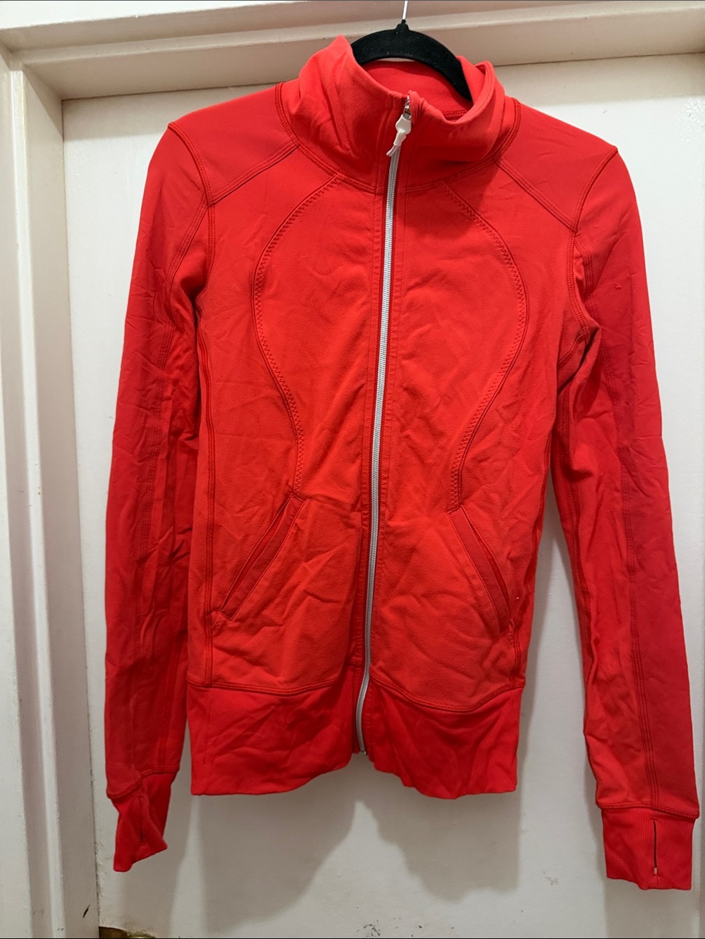 lululemon athletica Red Full-Zip Athletic Jacket